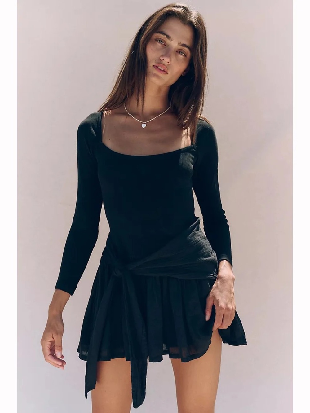 Free People Lexi drop waist mini dress